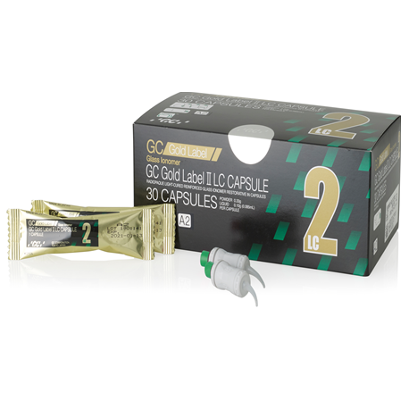 GC Gold Label II LC Light Cure GIC Capsules, 0.10ml/capsule(30/box)